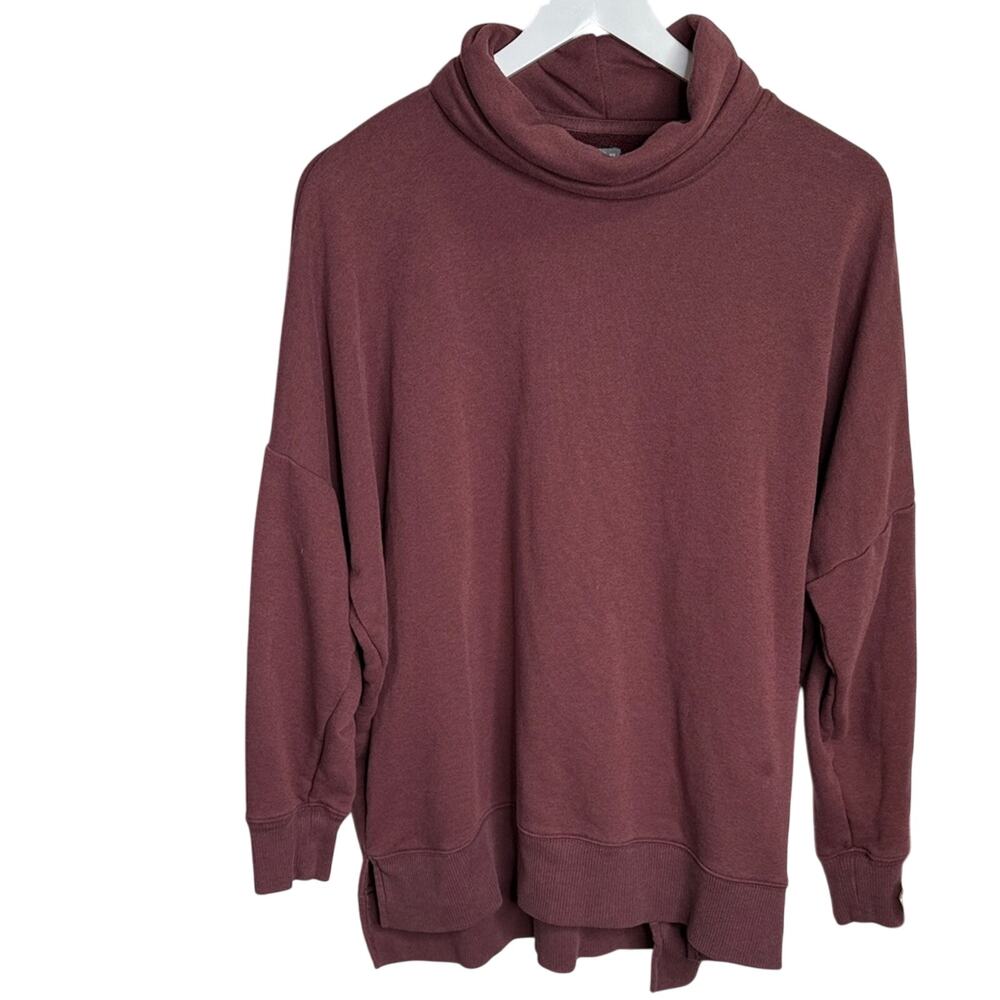 Aerie Mock Cowl Turtleneck Oversized Long-sleeve Sweatshirt Top W1815 Sz M